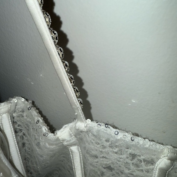 NADINE MERABI White Sleeveless Sweetheart Mini Dress - Picture 9 of 16